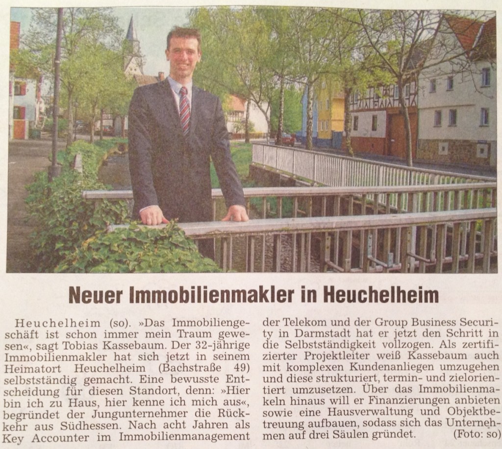 Neuer Immobilienmakler in Heuchelheim
