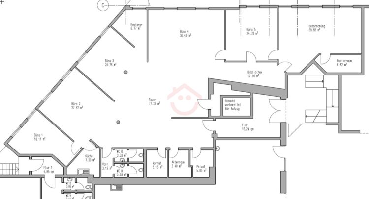 Grundriss Büro oder Praxis