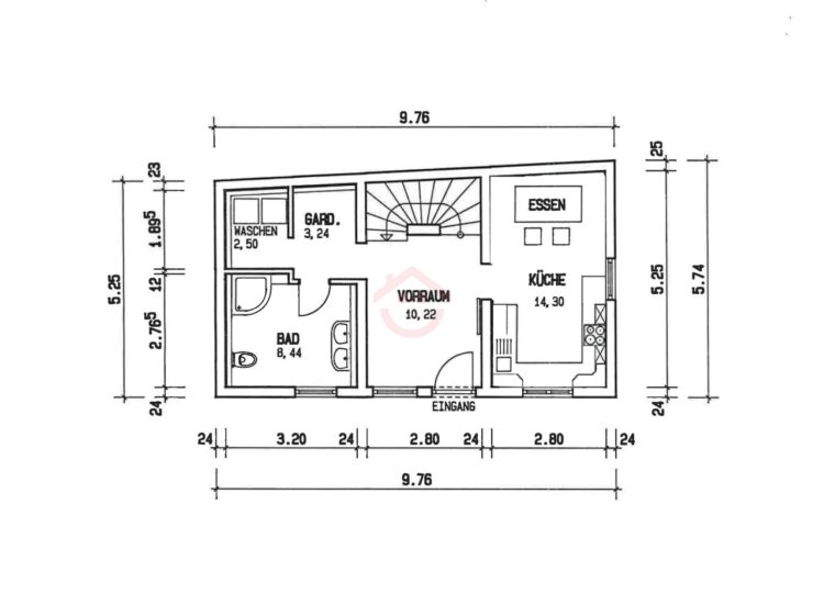 Grundriss Nebengebäude Erdgeschoss