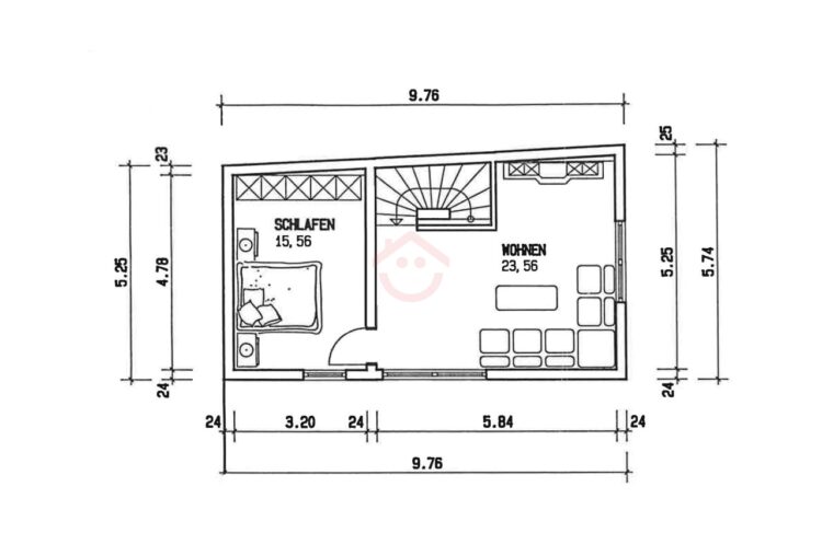 Grundriss Nebengebäude Obergeschoss