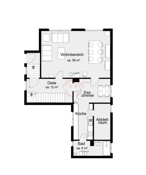 Grundriss Erdgeschoss Wohnhaus