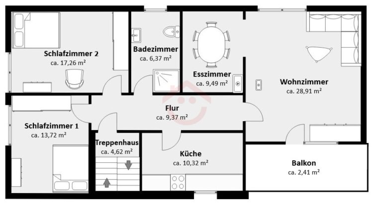 Grundriss Obergeschoss