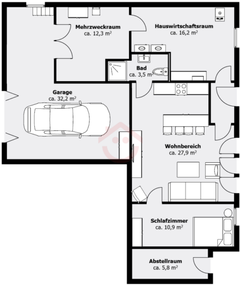 Grundriss Untergeschoss