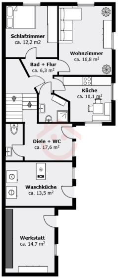 Grundriss - Erdgeschoss