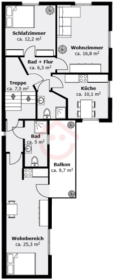 Grundriss - Obergeschoss