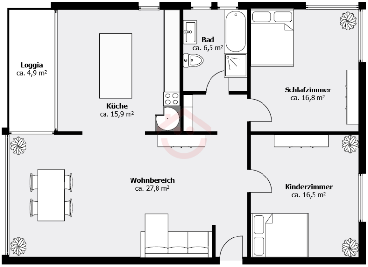 Grundriss - Eigentumswohnung